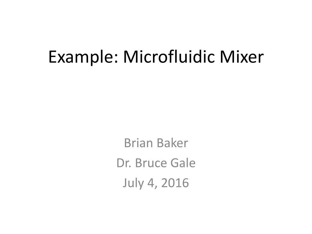 example microfluidic mixer