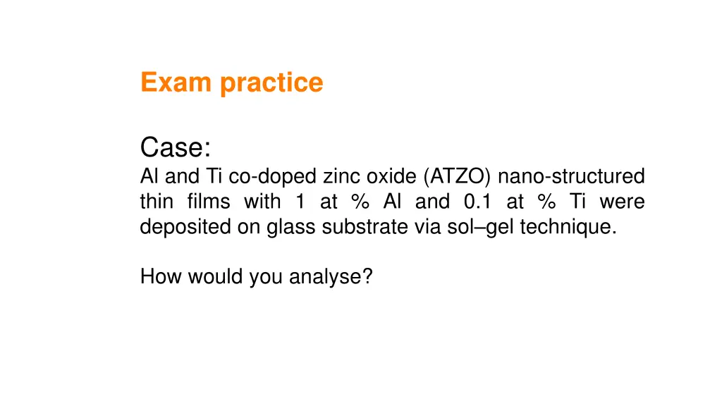 exam practice