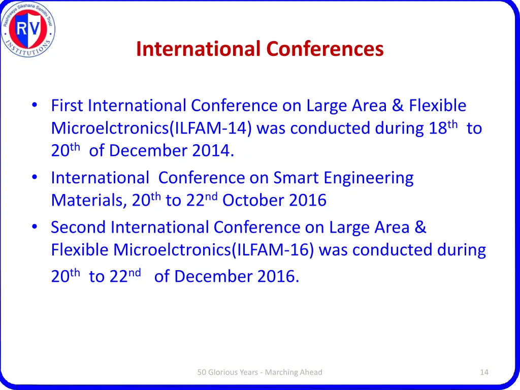 international conferences