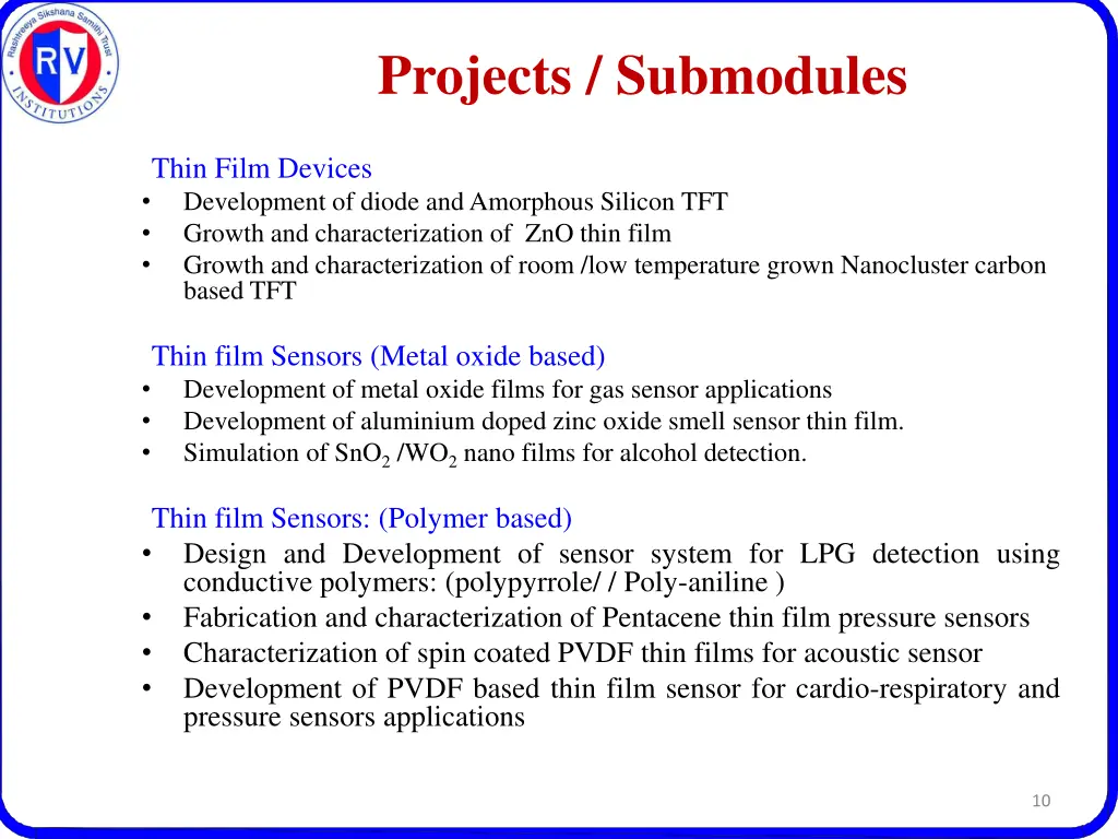 projects submodules