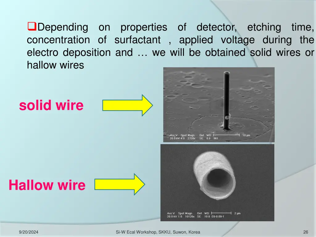 depending concentration of surfactant applied