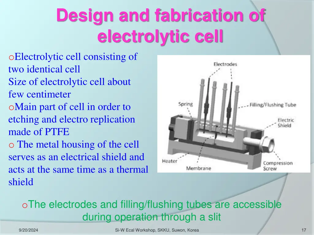 design and fabrication of electrolytic cell