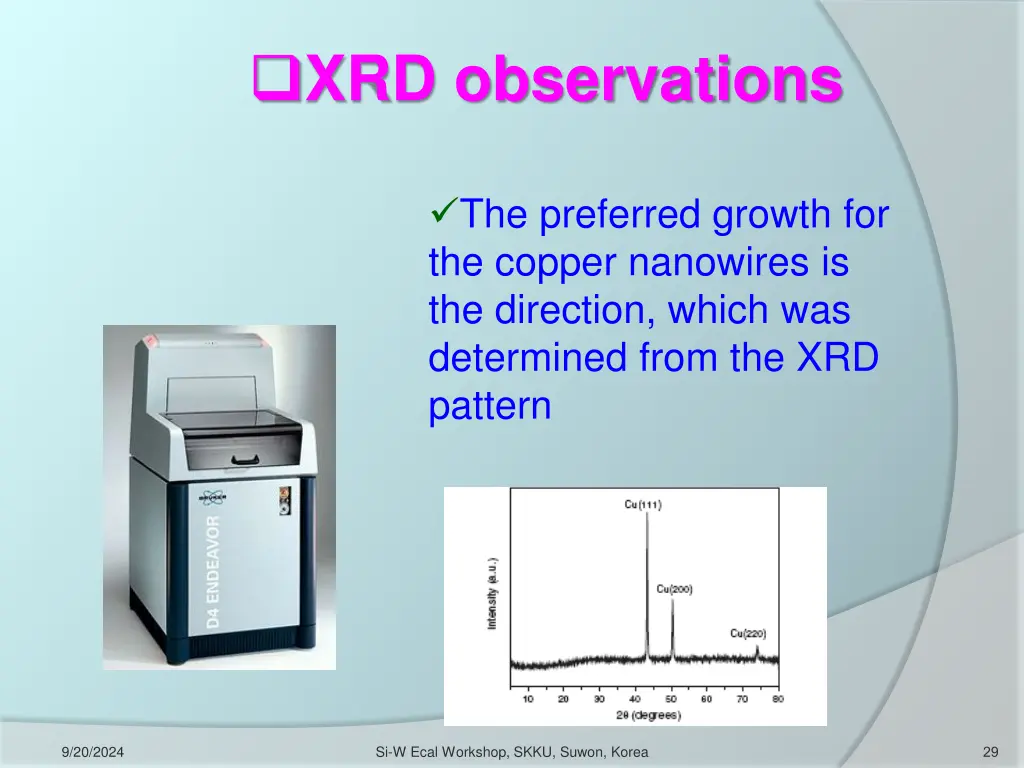 xrd observations