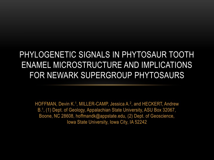 phylogenetic signals in phytosaur tooth enamel