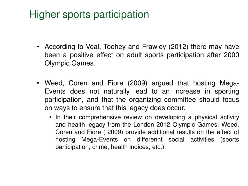 higher sports participation