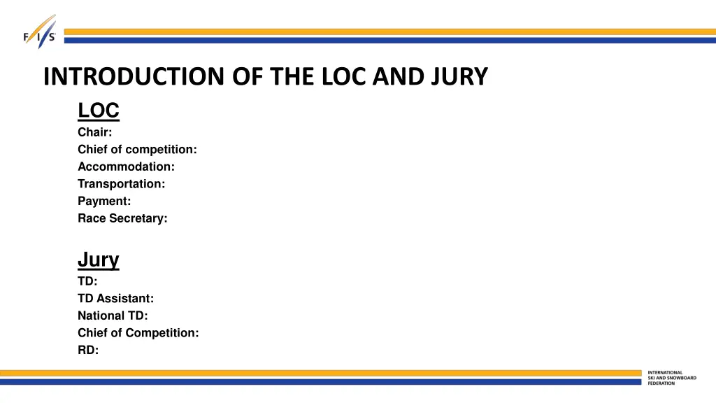 introduction of the loc and jury loc chair chief