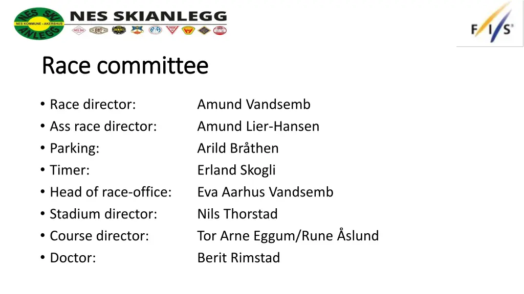 race race committee committee