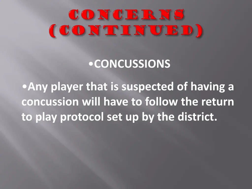 concussions