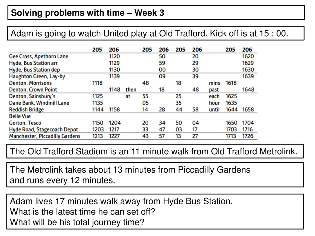 solving problems with time week 3