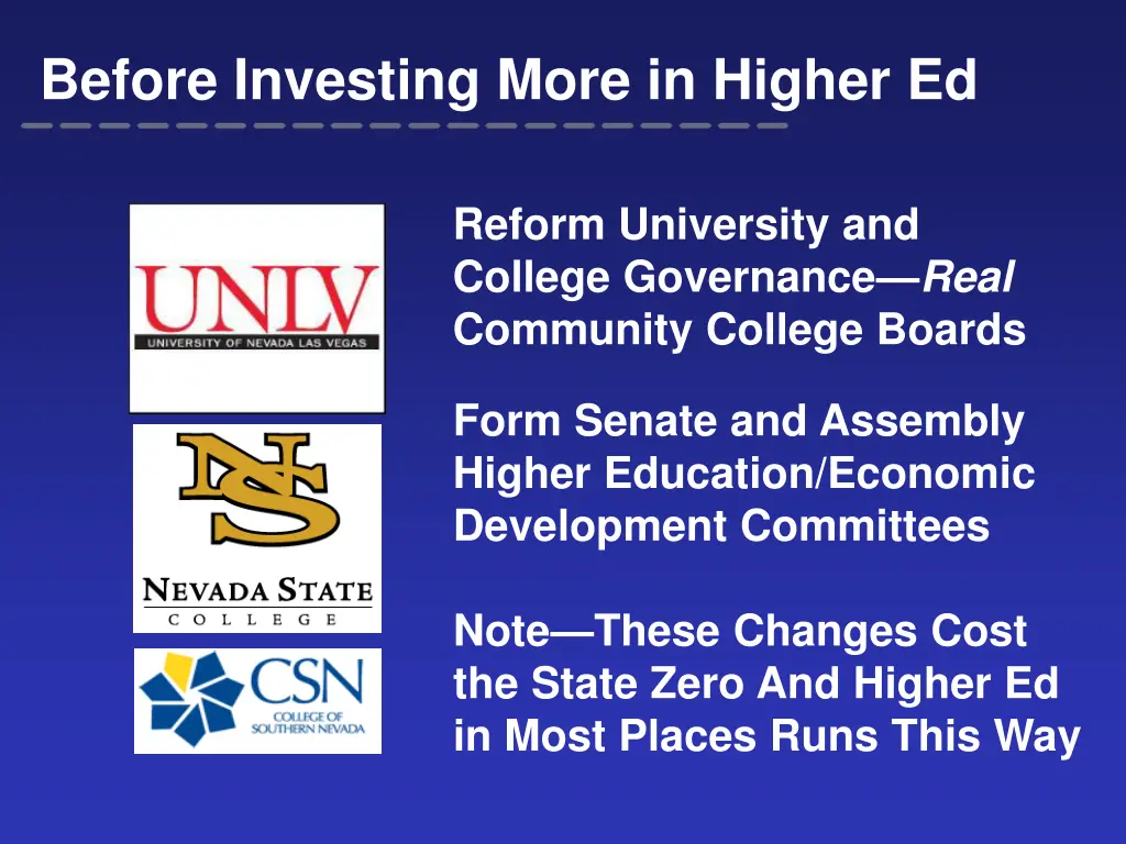 before investing more in higher ed