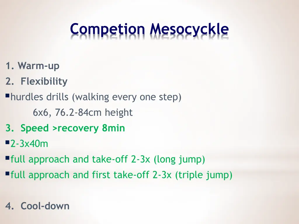 competion mesocyckle 2