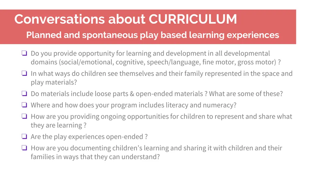 conversations about curriculum planned 1