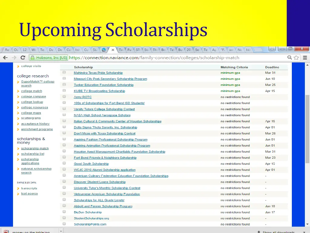 upcoming scholarships 1