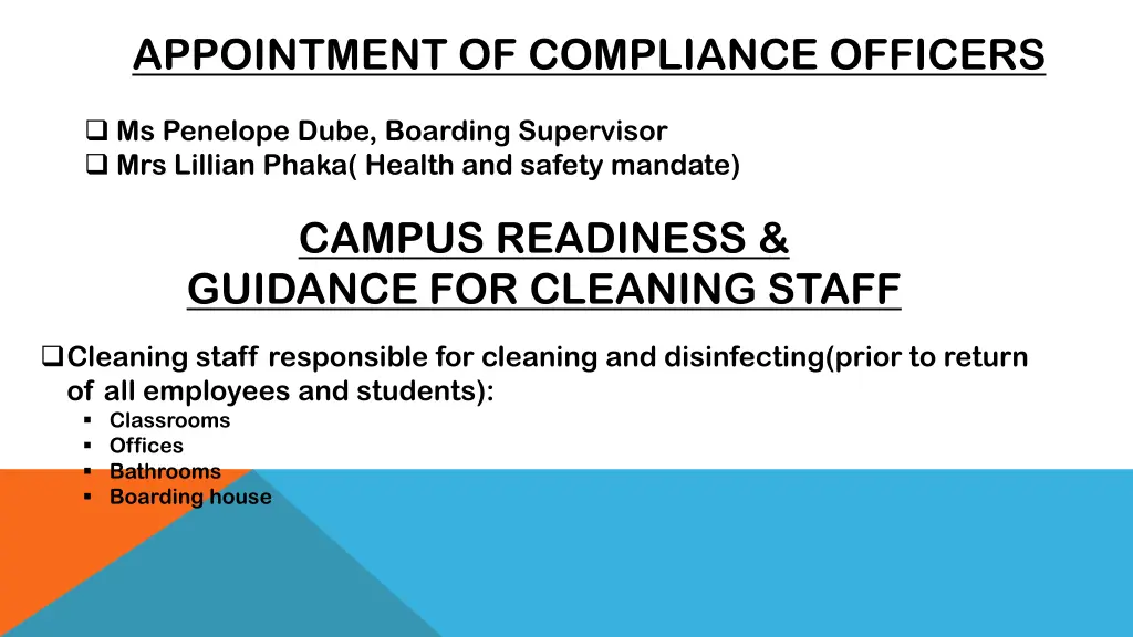 appointment of compliance officers