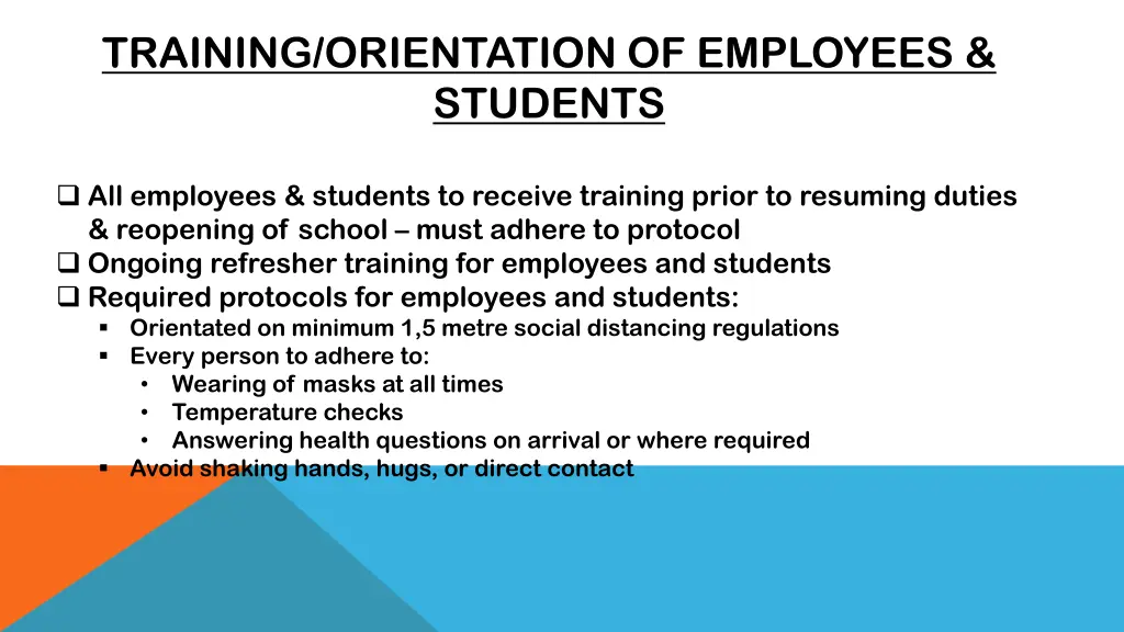 training orientation of employees students