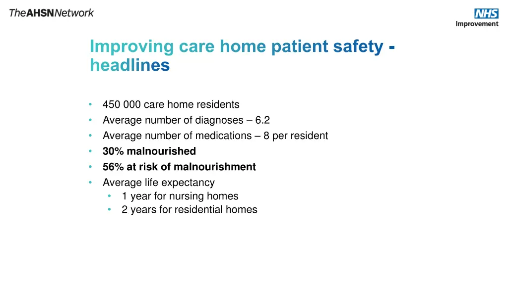 improving care home patient safety headlines