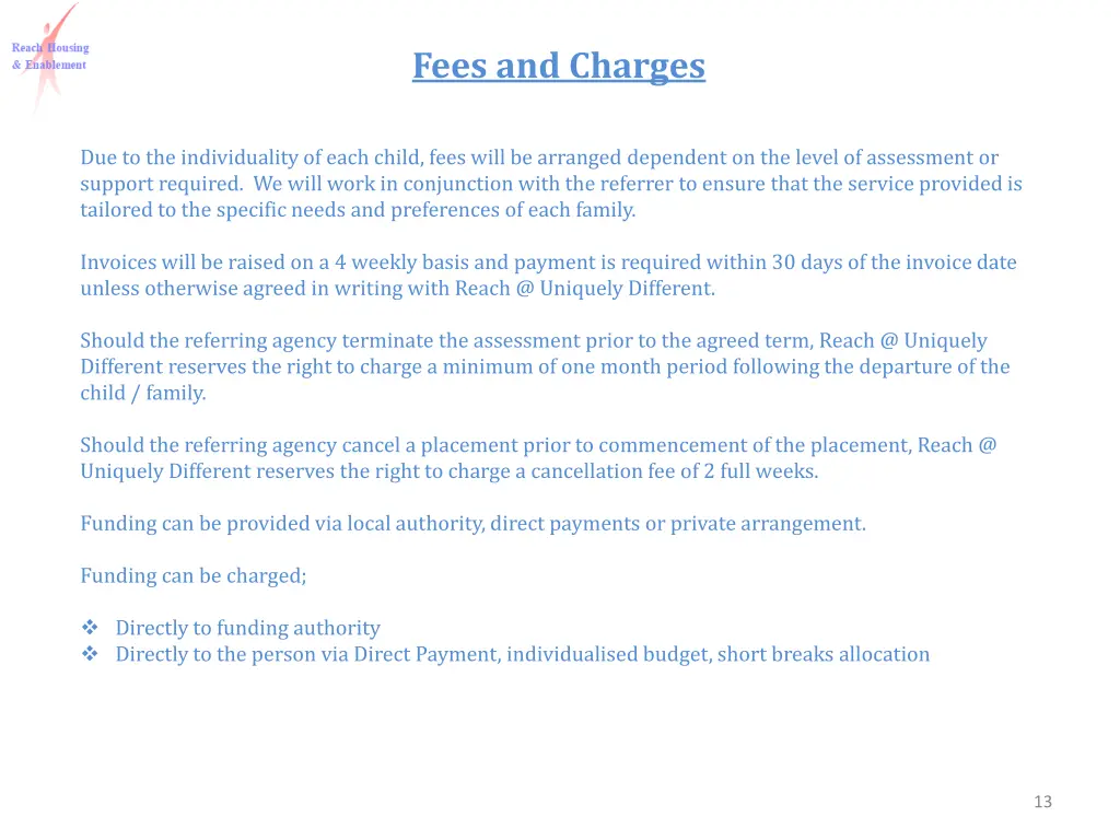 fees and charges