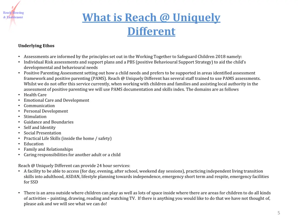 what is reach @ uniquely different 1