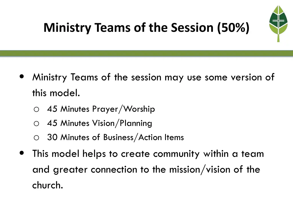 ministry teams of the session 50