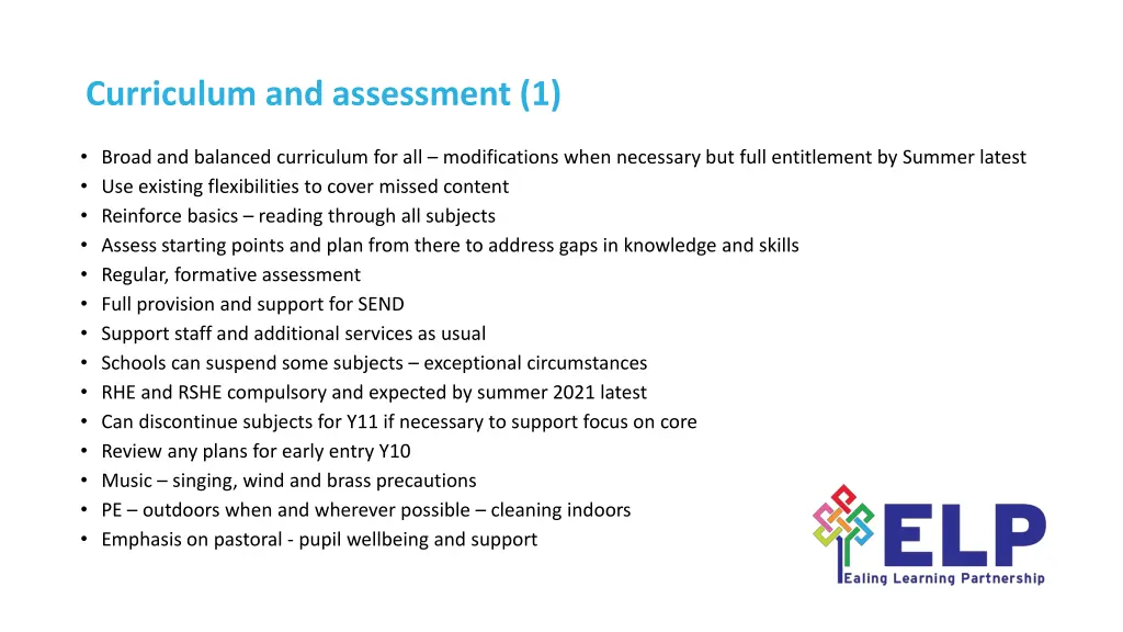 curriculum and assessment 1