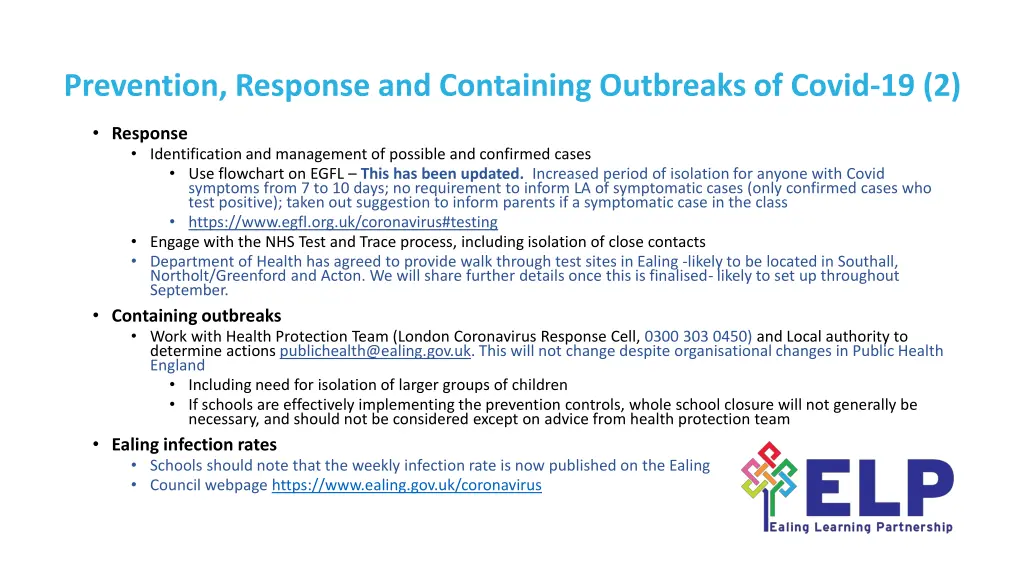 prevention response and containing outbreaks 2