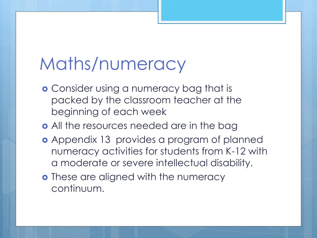 maths numeracy