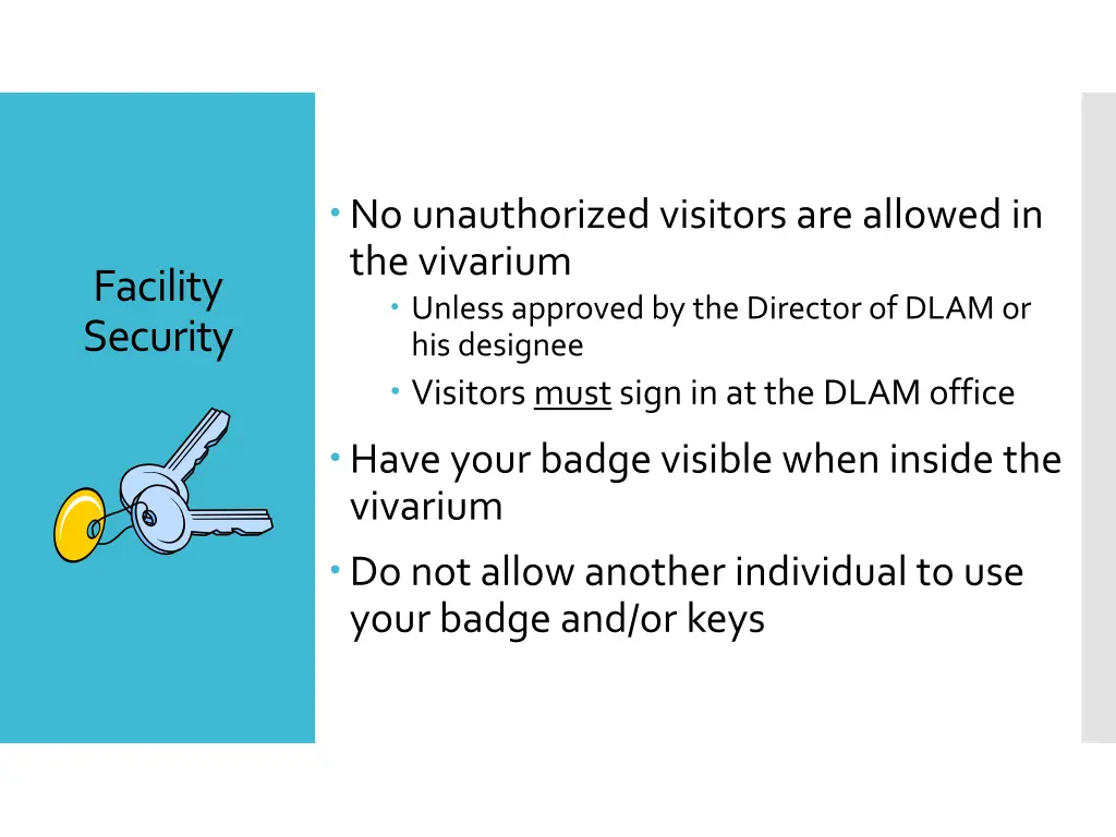 no unauthorized visitors are allowed