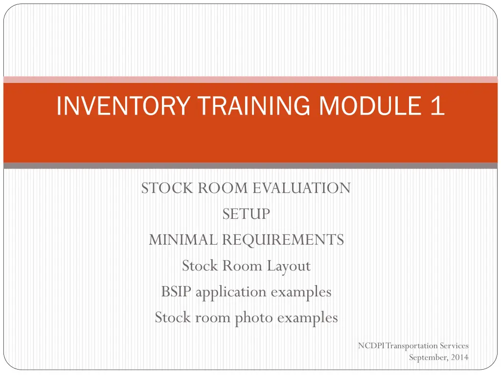 inventory training module 1 1