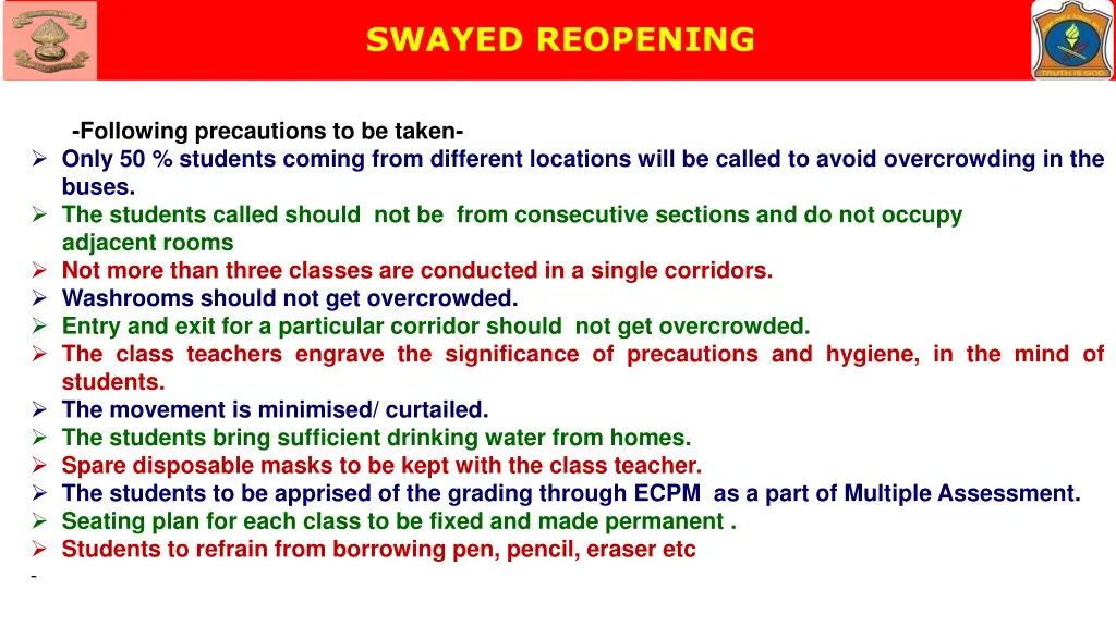 swayed reopening