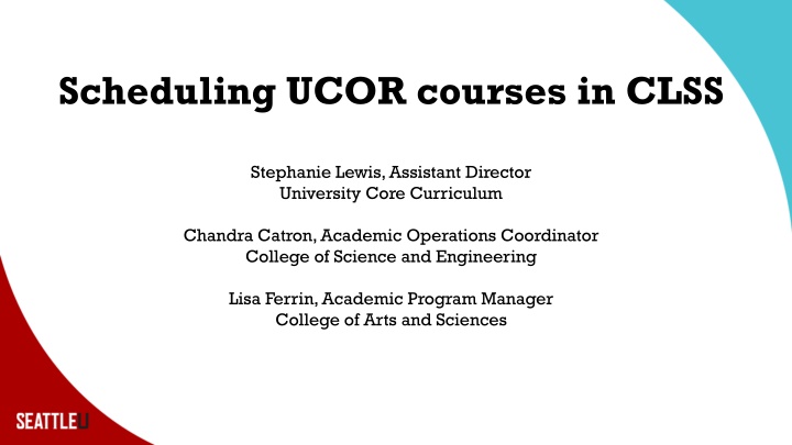 scheduling ucor courses in clss