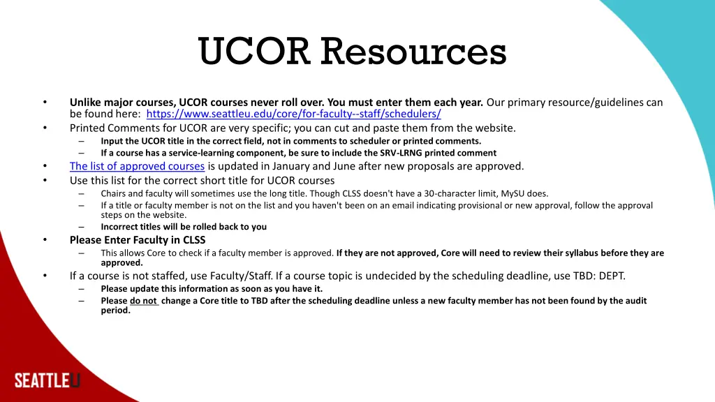 ucor resources