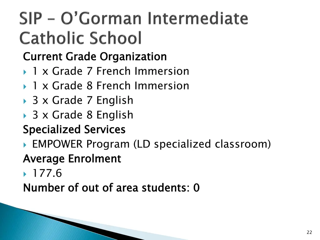 current grade organization 1 x grade 7 french