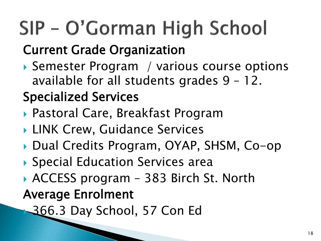 current grade organization semester program