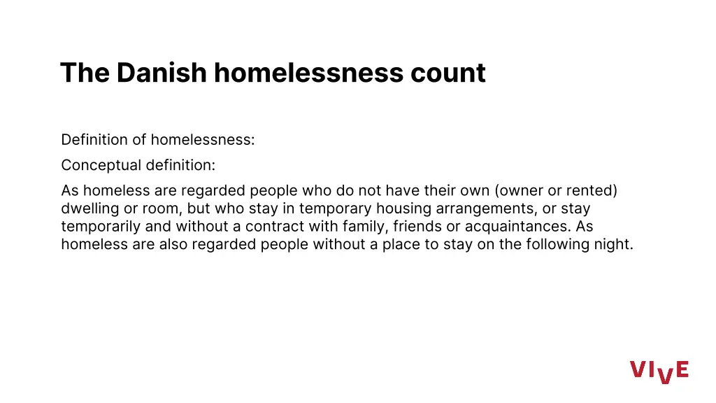 the danish homelessness count