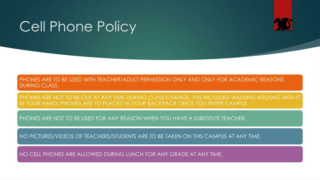 cell phone policy