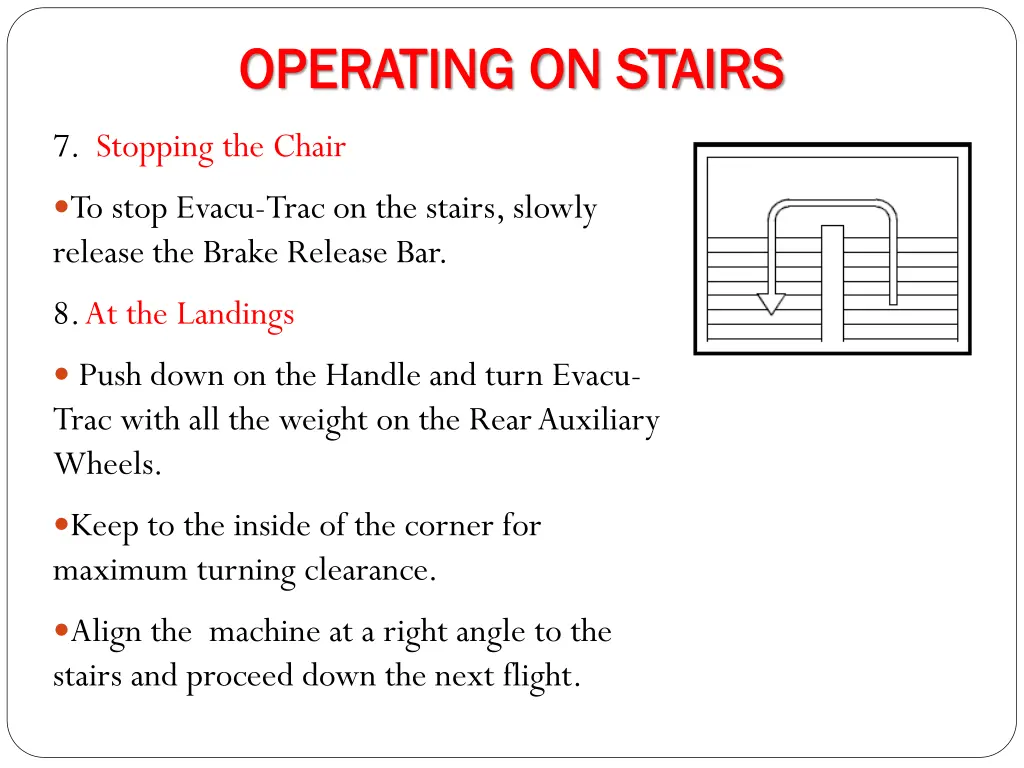 operating on stairs operating on stairs