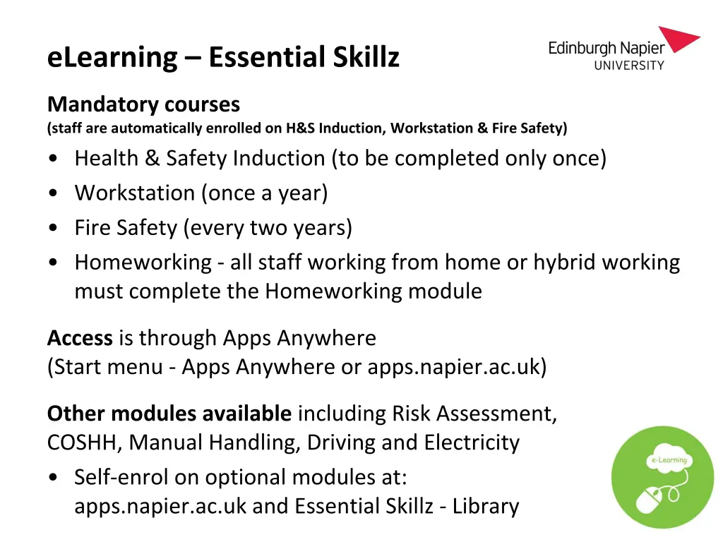 elearning essential skillz