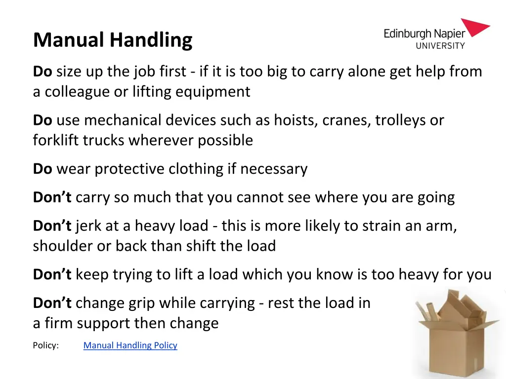 manual handling