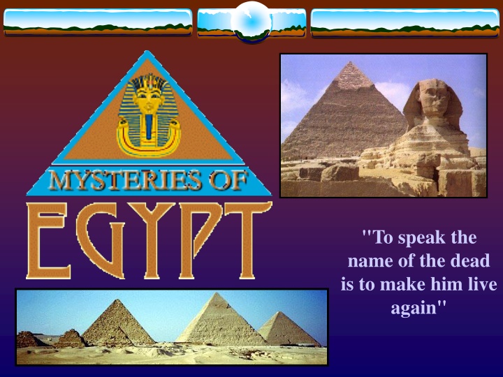 mysteries of egypt