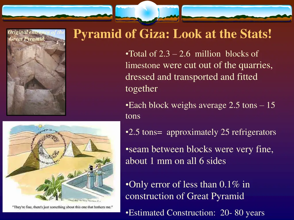 pyramid of giza look at the stats