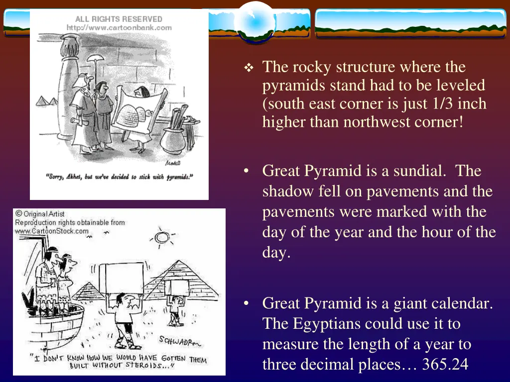 the rocky structure where the pyramids stand