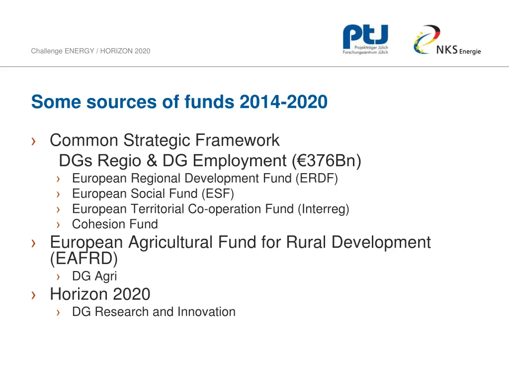 challenge energy horizon 2020