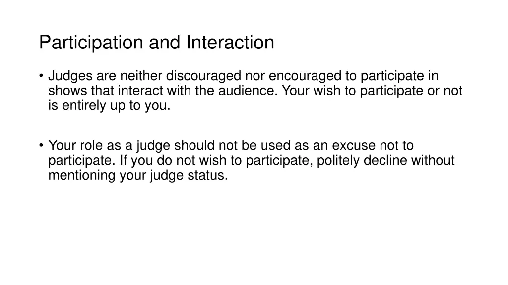 participation and interaction