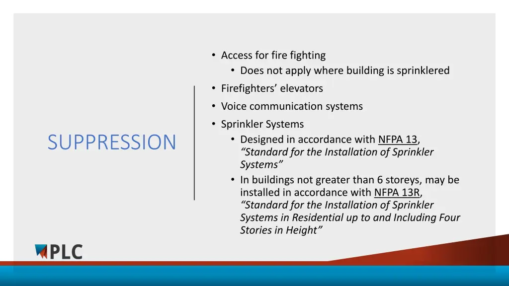 access for fire fighting does not apply where