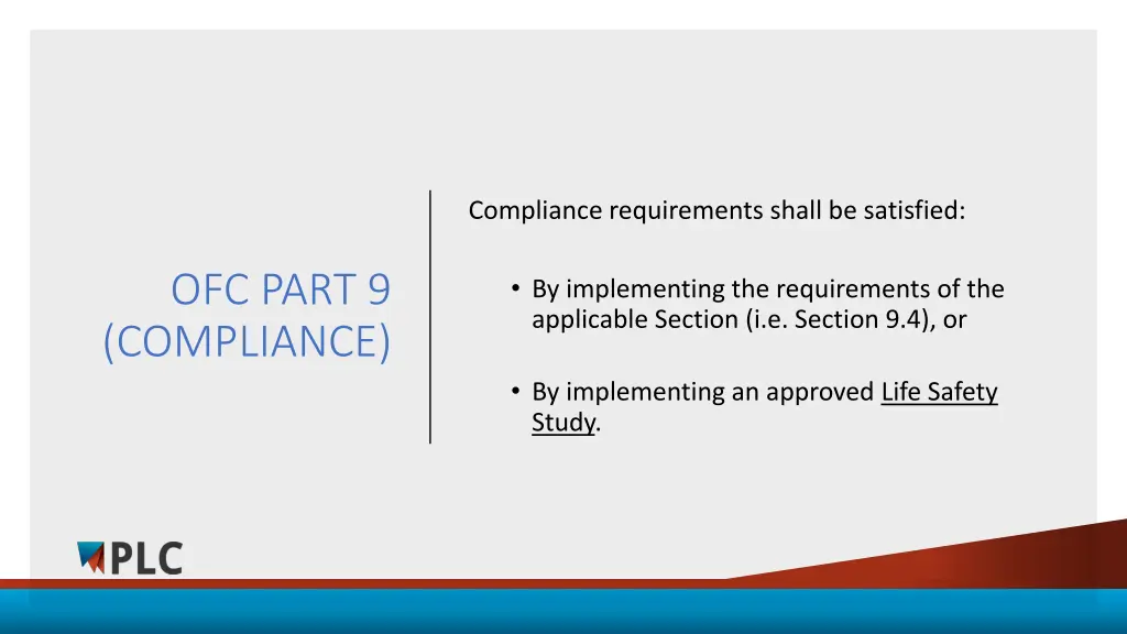 compliance requirements shall be satisfied