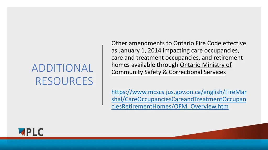 other amendments to ontario fire code effective