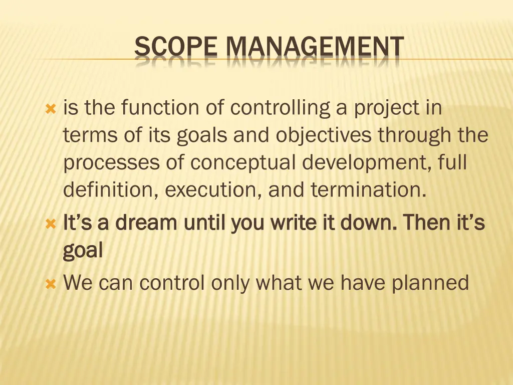 scope management