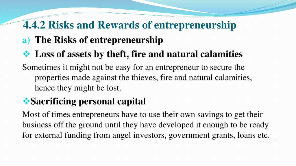 4 4 2 risks and rewards of entrepreneurship