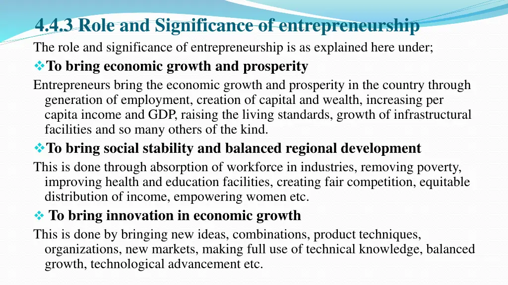 4 4 3 role and significance of entrepreneurship