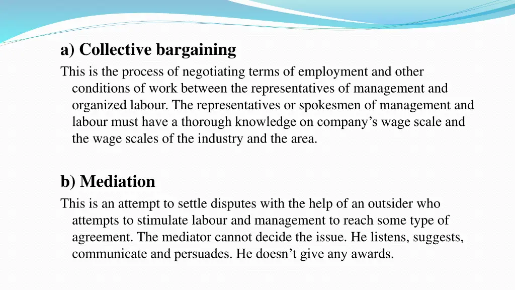 a collective bargaining this is the process